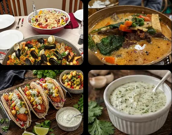 Session dishes collage
