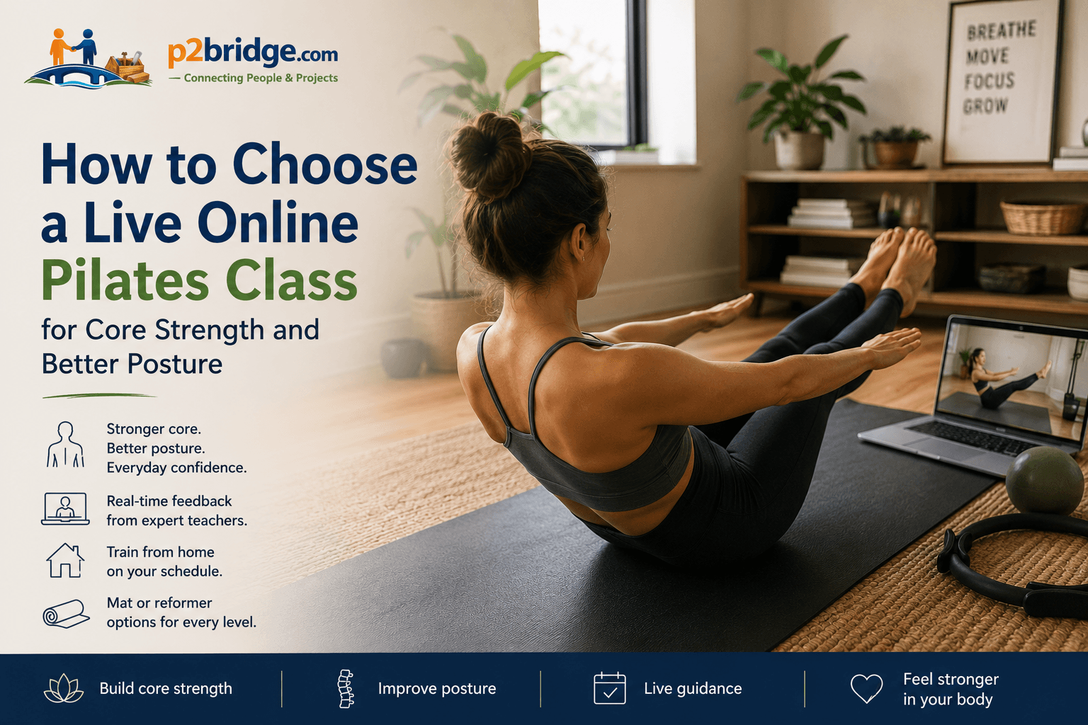 How to Choose a Live Online Pilates Class for Core Strength and Better Posture