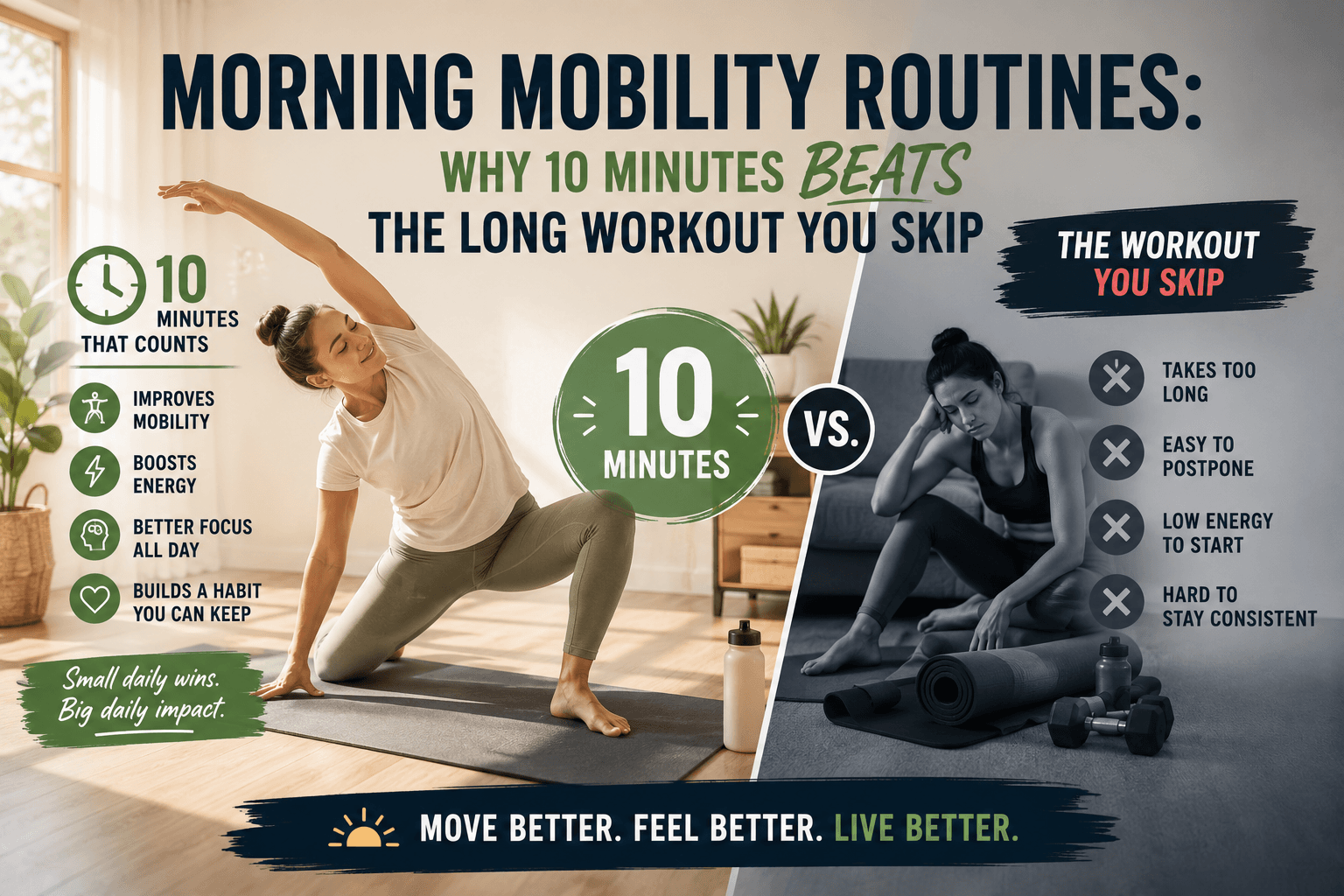 Morning mobility routines: why 10 minutes beats the long workout you skip