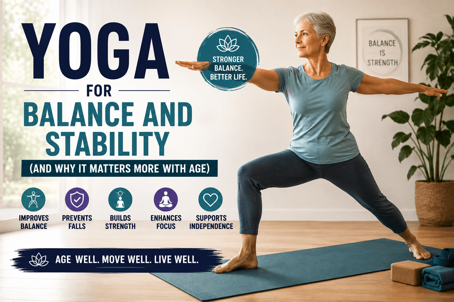 Yoga for balance and stability (and why it matters more with age)