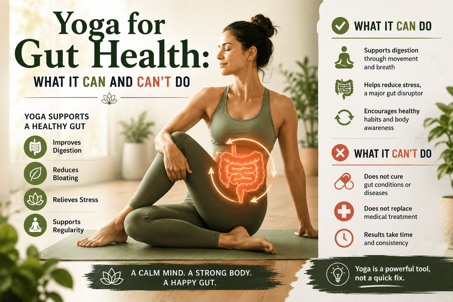 Yoga for gut health: what it can and can't do