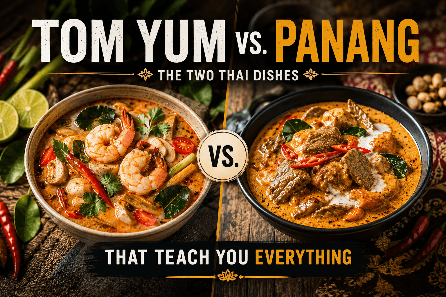 Tom yum vs. panang: the two Thai dishes that teach you everything
