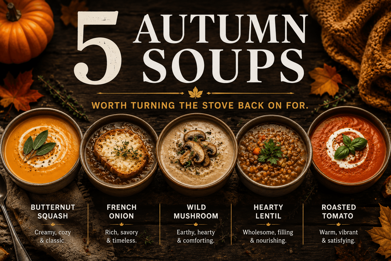 5 autumn soups worth turning the stove back on for