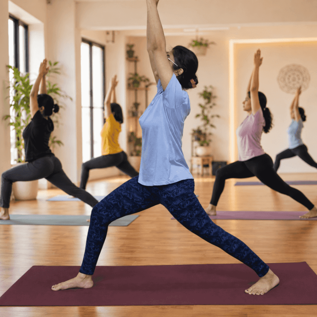 Yoga flow for overall body background