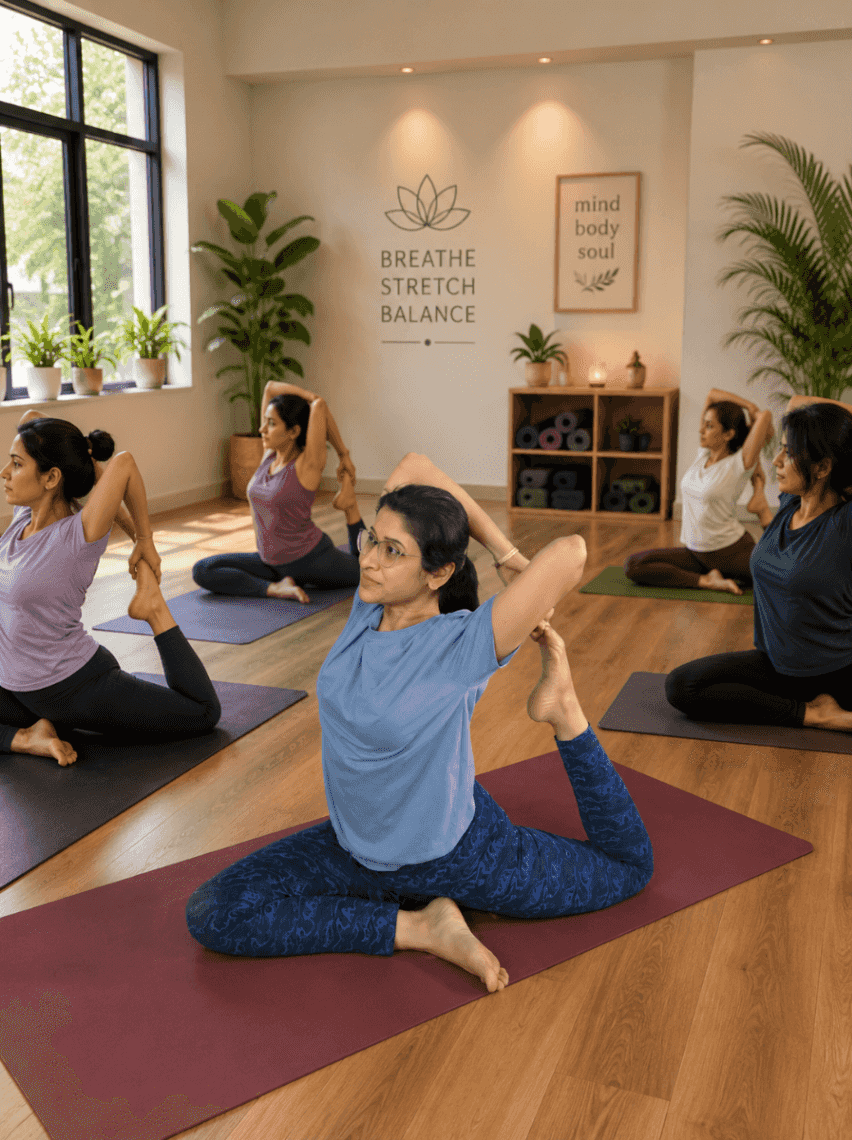 Yoga and Pilates Body weight Workout background