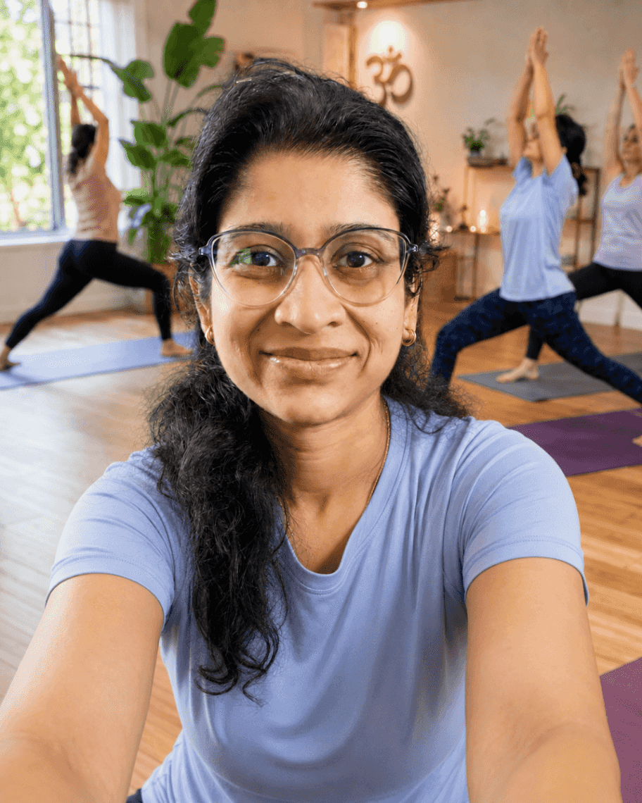Hatha Vinyasa Yoga Flow background