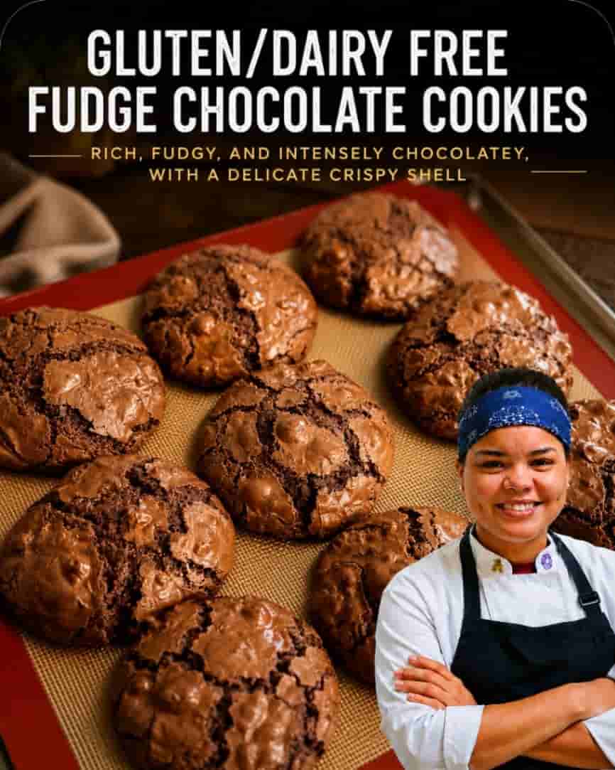 Gluten/Dairy Free Fudge Chocolate Cookies background