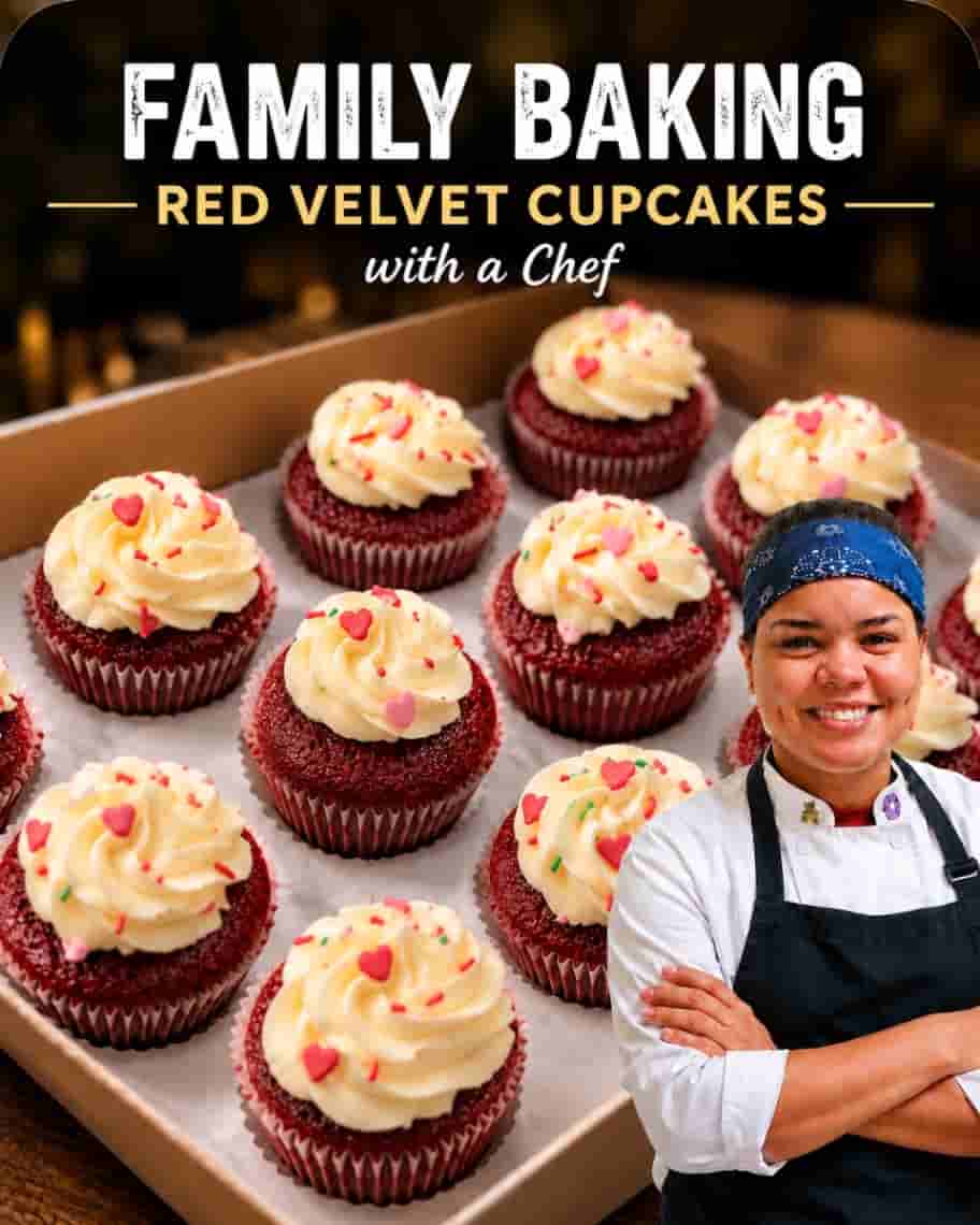 Parent & Child Baking: Red Velvet Cupcakes background