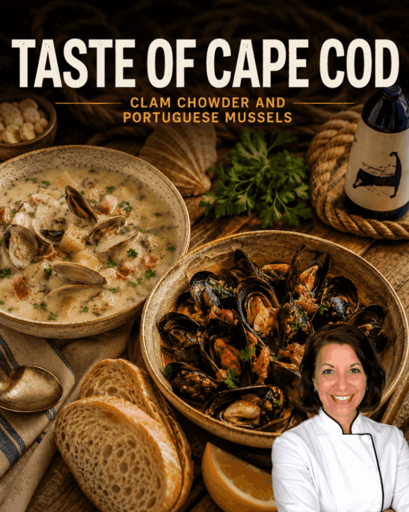 Taste of Cape Cod: Clam Chowder & Portuguese Mussels background